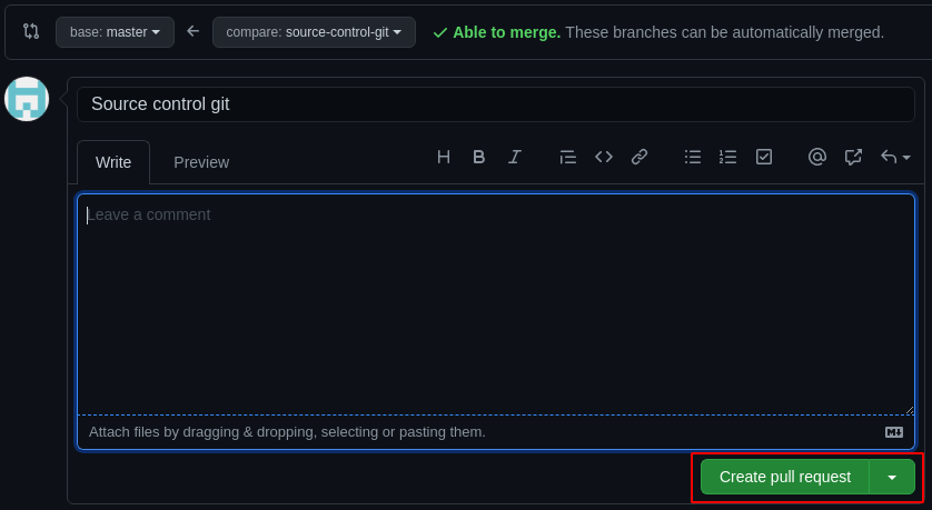 Github Create PR 2