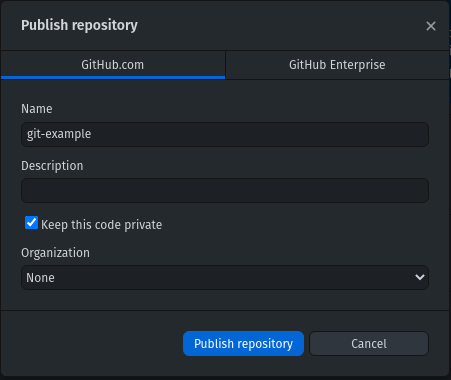 Github Desktop Create and Push Repository