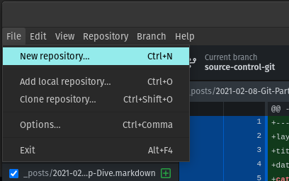 Github Desktop - New Repository