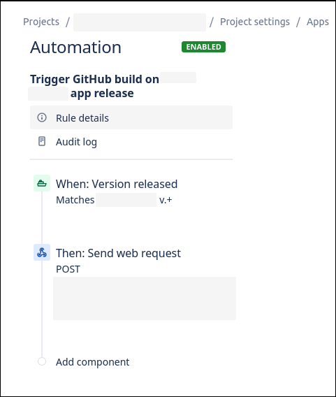 Jira Github Action Trigger Config